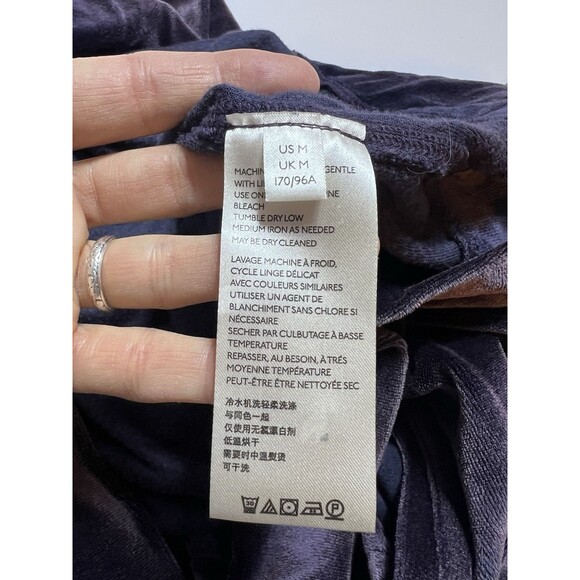 We the Free People Valerie scoop back velvet tee purple Size M - Picture 7 of 9